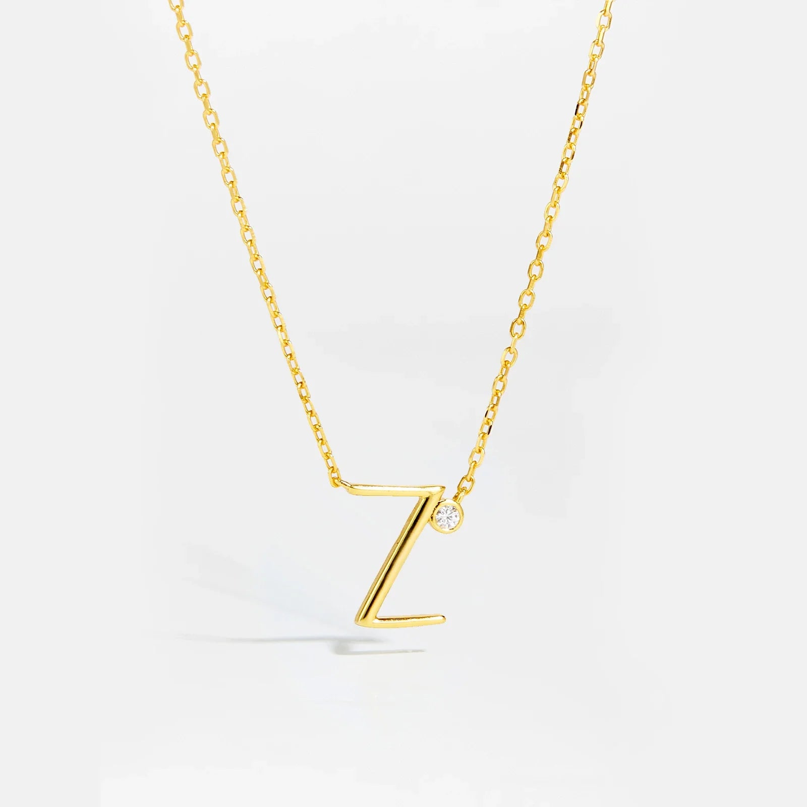 Initial Letter And Shiny Dot Necklace