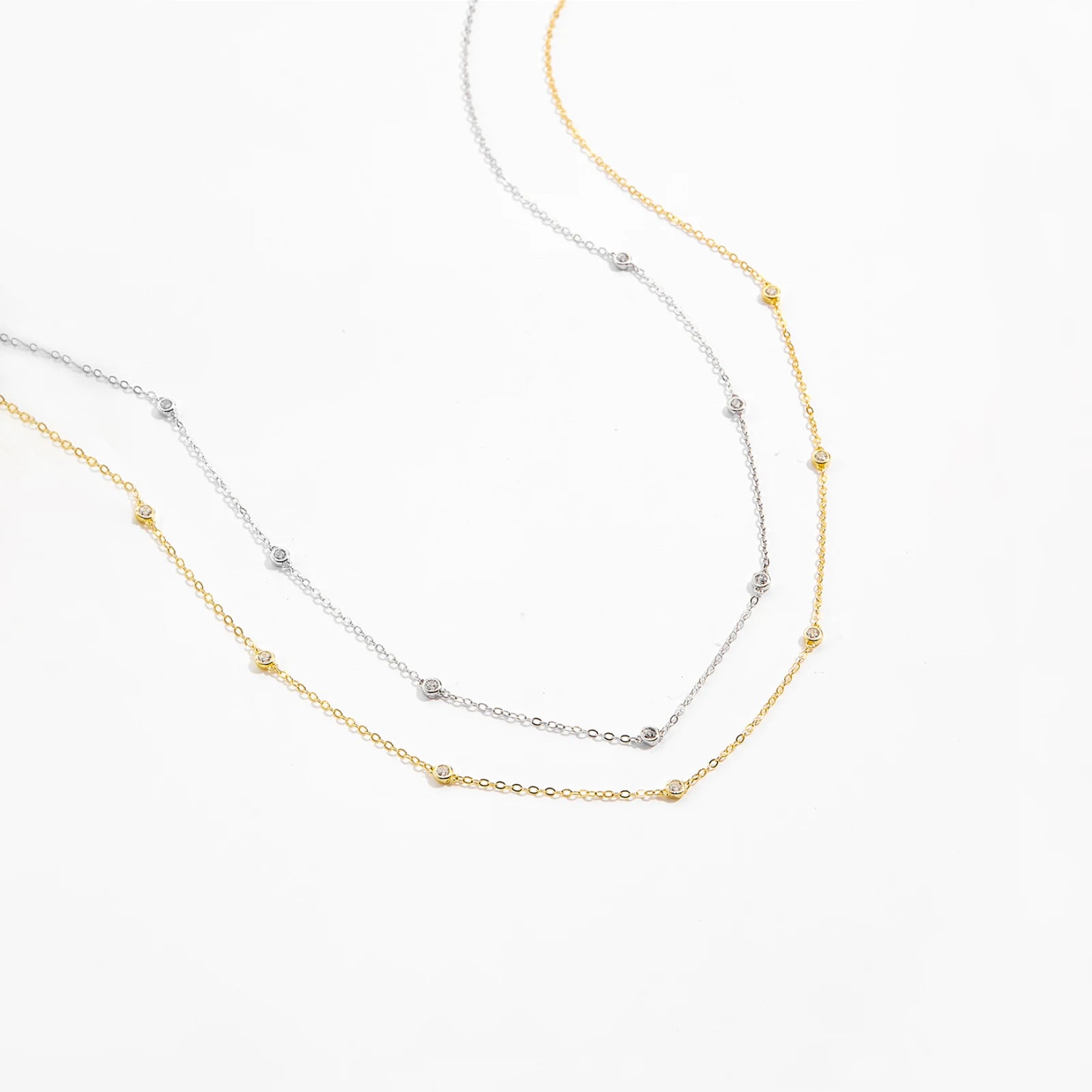 Shiny Dots Station Necklace