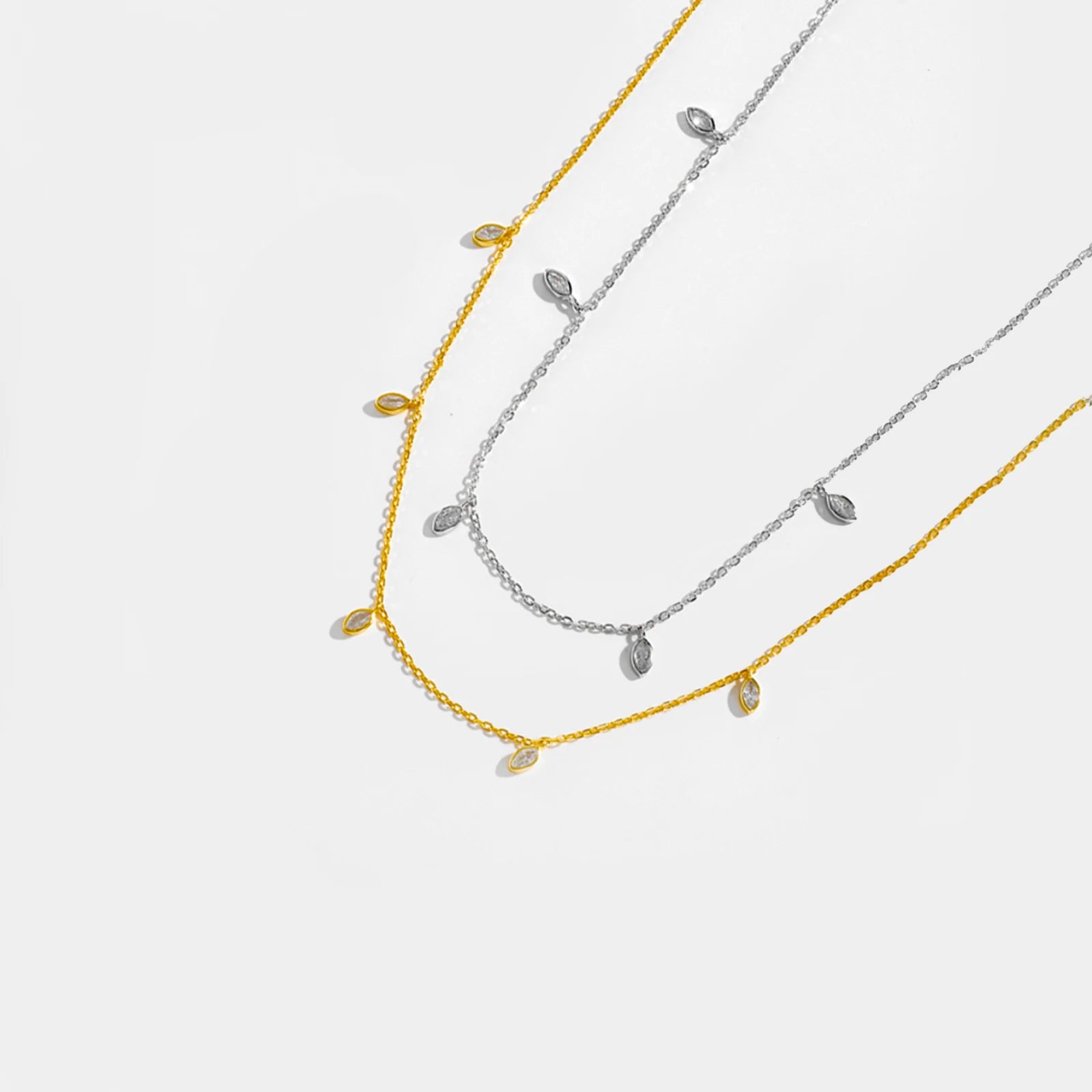 Oval Rain Station Necklace