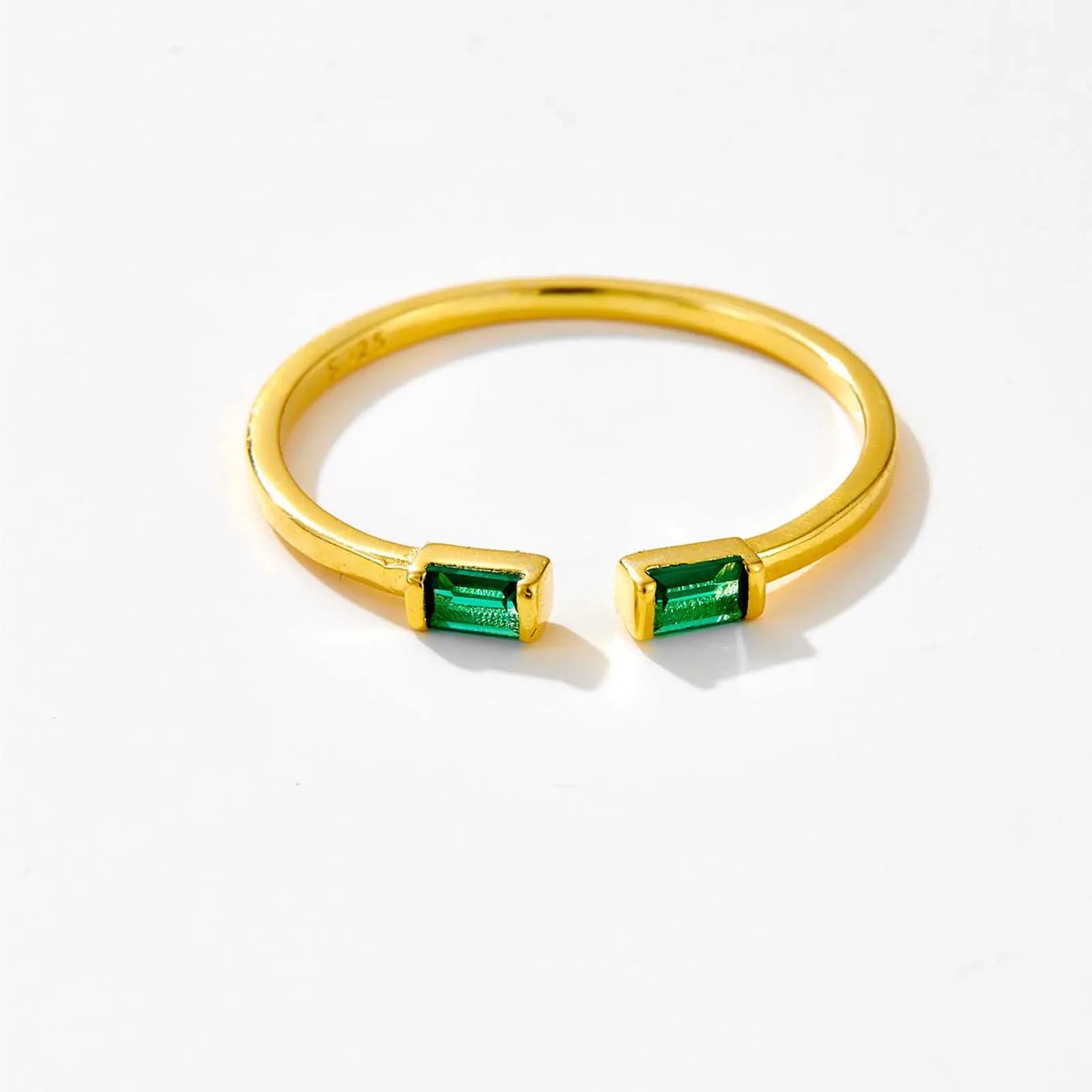 Grace Green Dots Adjustable Stacking Ring