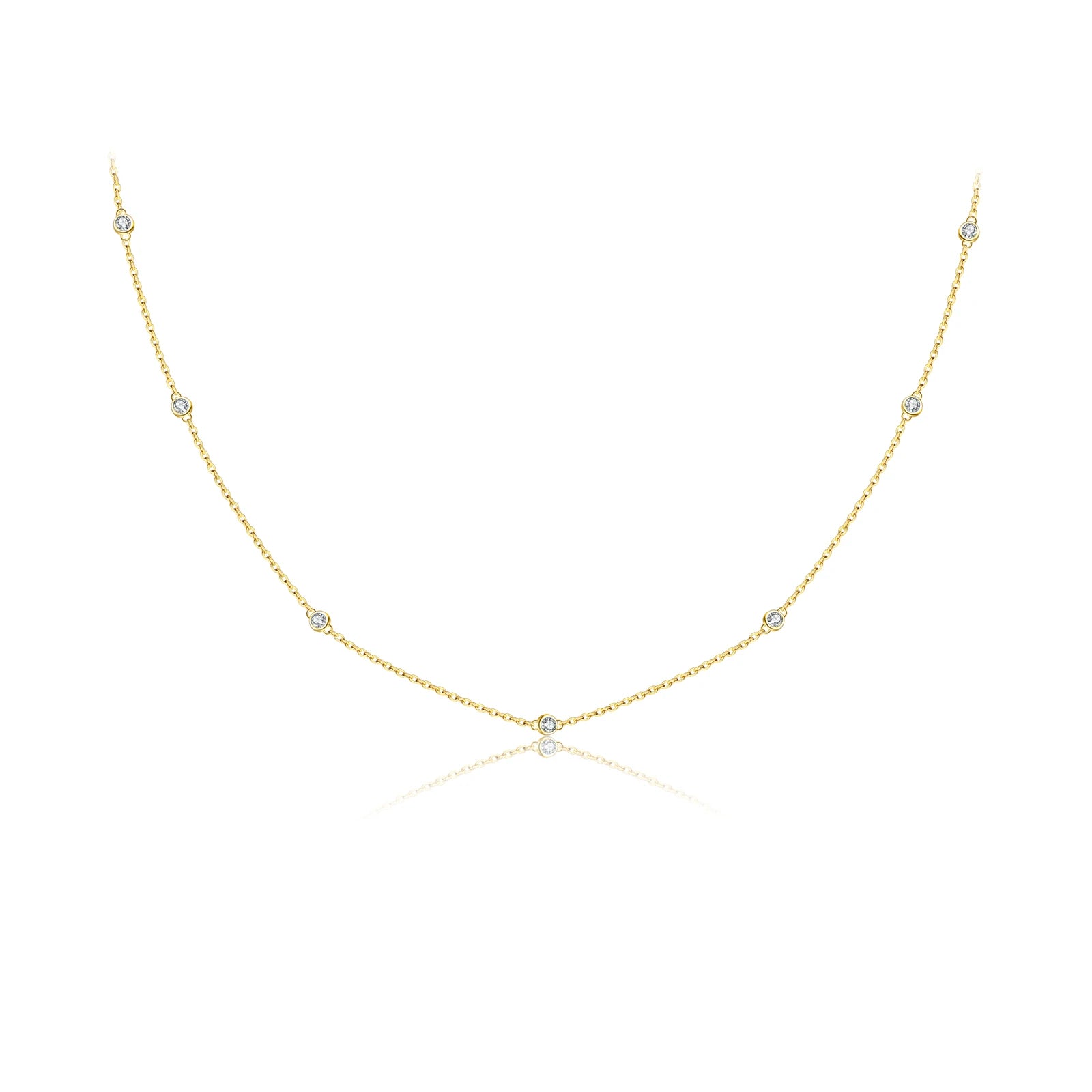 Shiny Dots Station Necklace