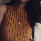 Shiny Circle Y Necklace