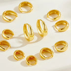 Anchor Huggie Hoop Earrings