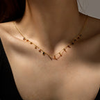 Square Rainbow Rain Necklace