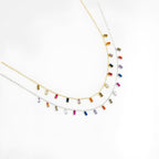 Square Rainbow Rain Necklace
