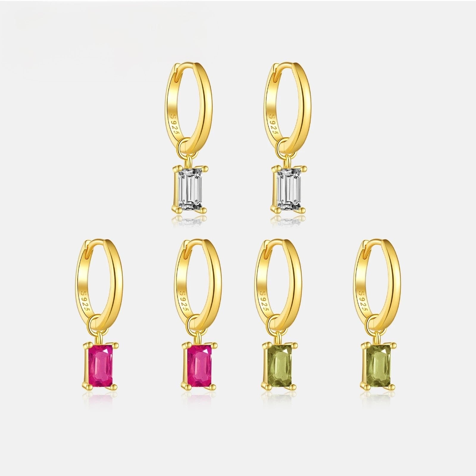 Eternal Crystal Huggie Hoop Earrings