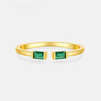Grace Green Dots Adjustable Stacking Ring